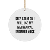 Funny Mechanical Engineer Gifts for Christmas Unique Circle Ornaments from Friends, Funny Mechanical Engineer Voice Circle Ornament, Mechanical Engineer Circle Ornaments for Christmas - Image 1